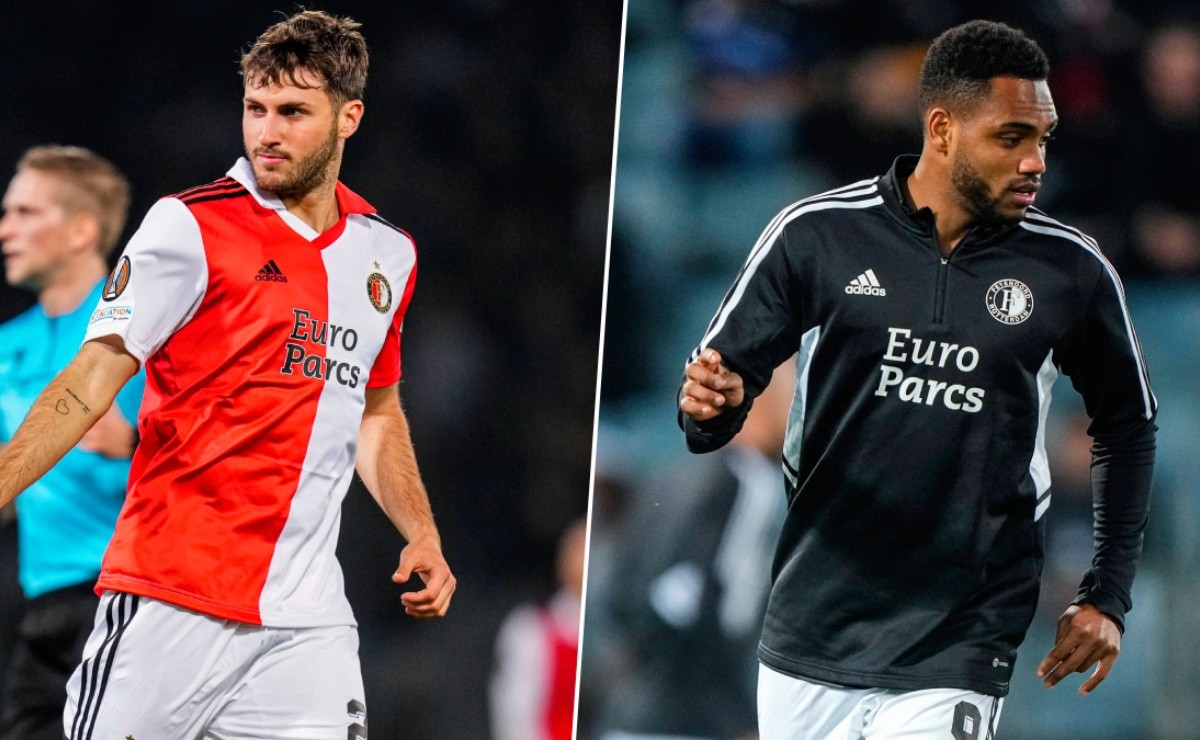 ¡Indignados! La afición del Feyenoord denuncia que Santi Giménez y Danilo no reciben el mismo trato