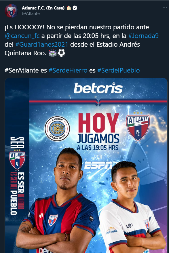 Cancún FC vs Atlante EN VIVO ONLINE por la liga de expansión de MX