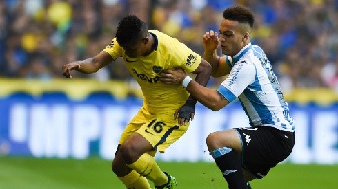 Lautaro Martínez enfrentando a Boca.