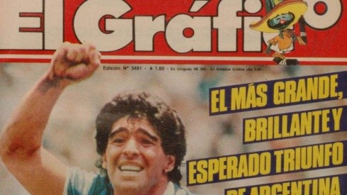 Maradona, una pieza repetida de las tapas de El Gráfico.