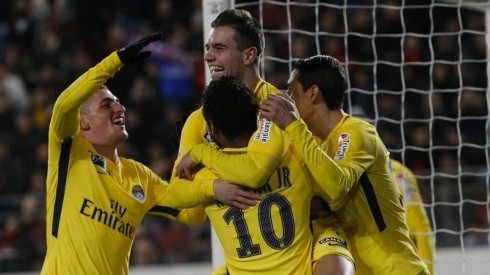 QUE VIVA EL FÚTBOL. Lo Celso festeja su gol con el Paris Saint-Germain.