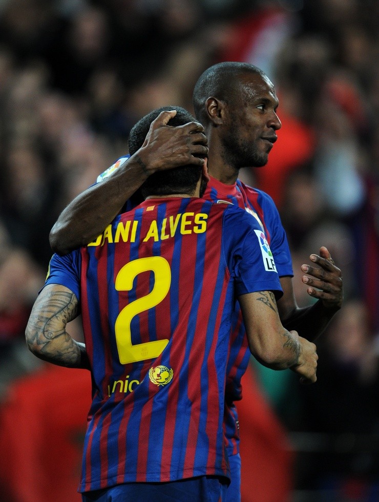 A la par del Barça, Abidal y Alveslevantaron en conjunto 15 títulos