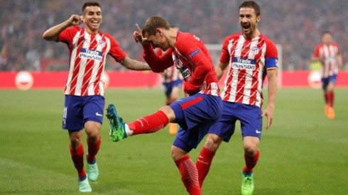 BAILA GRIEZMANN. El francés marcó el 1-0 para Atlético Madrid en la final de la Europa League (Foto: Getty).