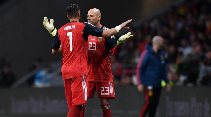 PRESAGIO. Ante España, Romero ya había salido por lesión en la Fecha FIFA de marzo (Foto: Getty).