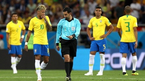 Foto de la Selección de Brasil en el duelo ante Suiza.