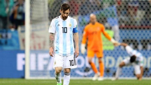 Lionel Messi durante la derrota ante Croacia.