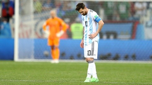LA CARA DE LA DERROTA. La reacción de Lionel Messi después del pitazo final contra Croacia.