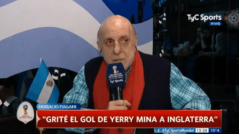 Fuerte frase del periodista argentino sobre su reacción al gol de Colombia.