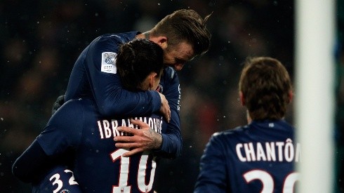 EXCOMPAÑEROS. Zlatan Ibrahimovic y David Beckham en el Paris Saint-Germain (Foto: Getty).
