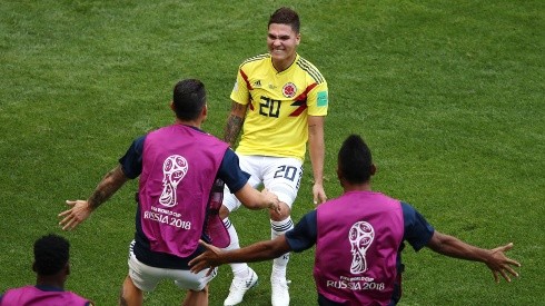 LA MAGIA DEL DIEZ. Juan Fernando Quintero celebra su gol con Colombia en Rusia 2018 (Foto: Getty).