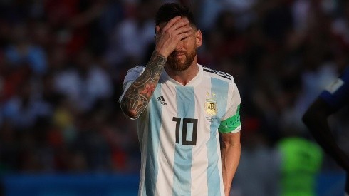 EL DOLOR DE LA DERROTA. La frustración de Messi después de perder contra Francia (Foto: Getty).