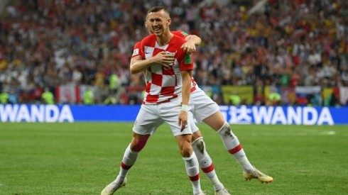 Ivan Perisic celebra su tanto ante Francia.