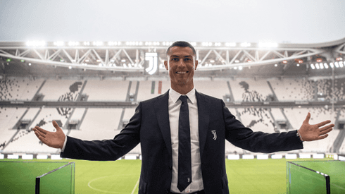 Cristiano ya posó en el Juventus Stadium.