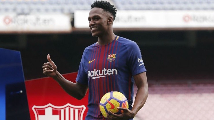 Yerry fue presentado en el Barcelona el 13 de enero de este año