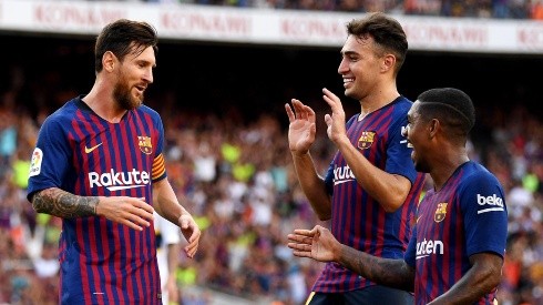 EL CAPITÁN. Lionel Messi celebra su gol para el 2-0 contra Boca (Foto: Getty).