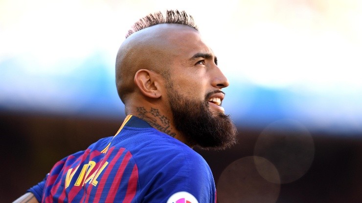 Arturo Vidal en Barcelona.