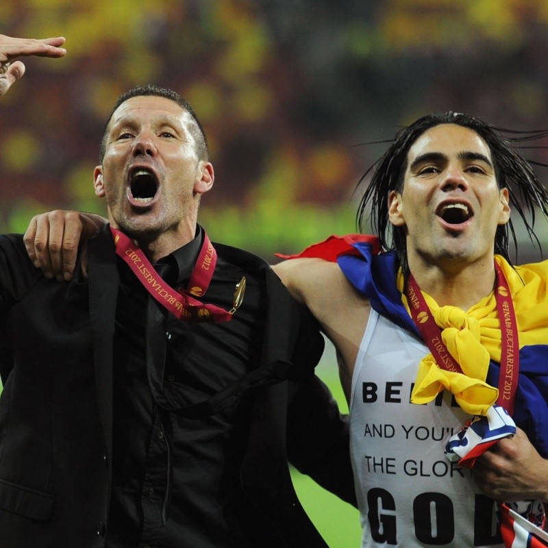 Simeone se emocionó al hablar de Falcao en la previa del partido por Champions League