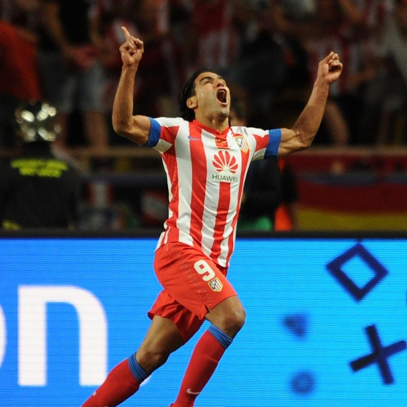 El guiño de Falcao al Atlético antes de su debut en la Champions League