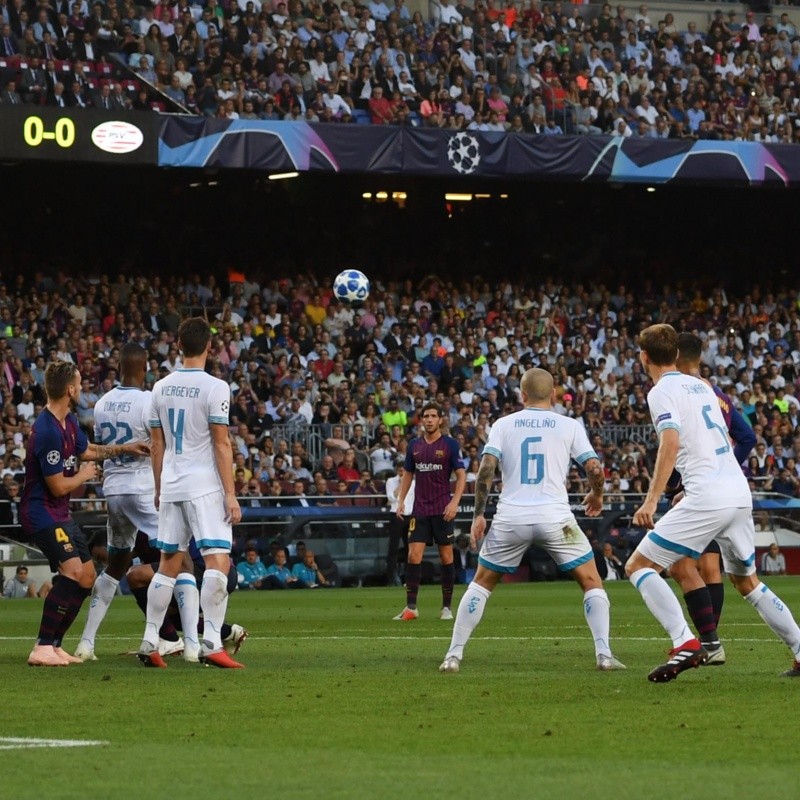 Es un animal: Messi le pegó en slow motion y la pelota se metió en el ángulo