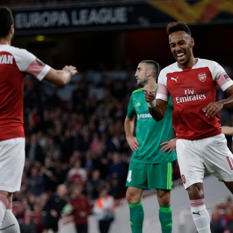 Show de goles: el Arsenal cumplió con sus deberes y le dio una paliza al débil Vorskla