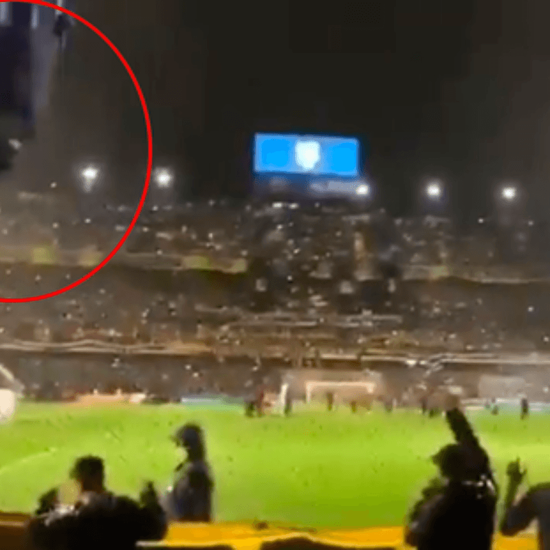 Terrible: el video de un hincha de Boca cayéndose de la tribuna