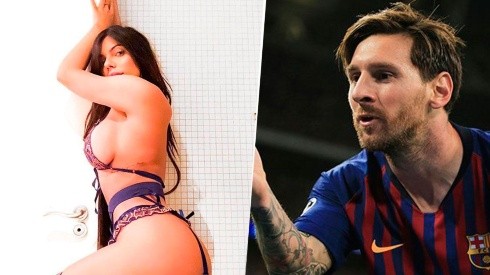 Suzy Cortez se puso la 10 y se sacó una fotito de espaldas por el partidazo de Messi