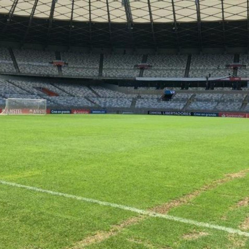 Así está el estadio de Cruzeiro a horas del partido con Boca