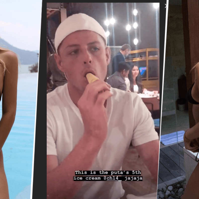 Chicharito fue a tomar helado con una rubia espectacular y en Bolavip tenemos las fotos