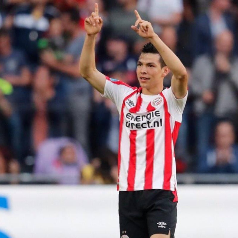 De penal, Chuky Lozano selló su doblete en la paliza de PSV