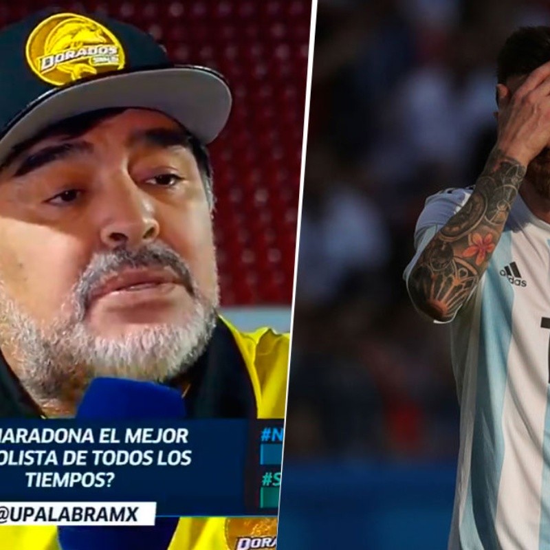 Se cansó Diego y habló fuerte de Messi: "No lo endiosemos más"