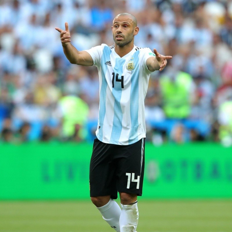 La historia de Javier Mascherano a segundos de que arranque el partido de la Selección Argentina