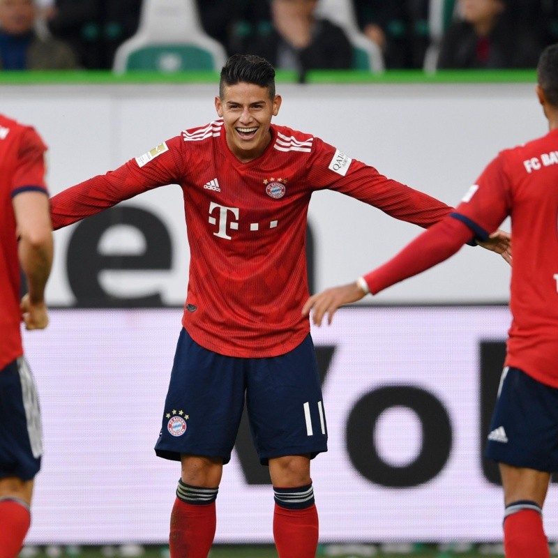 Con un gol de James, el Bayern Munich volvió a la victoria ante el Wolfsburgo