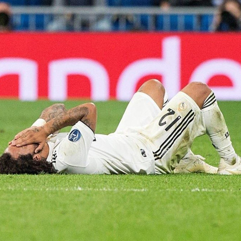 A Marcelo se le dobló todo el tobillo y se fue llorando: ¿jugará El Clásico?