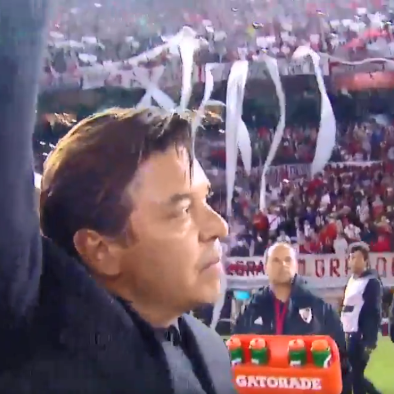 Espectacular: el recibimiento de River que emocionó a Gallardo