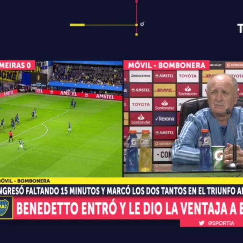 Los hinchas de Boca molestaron a Scolari y no lo dejaban responder