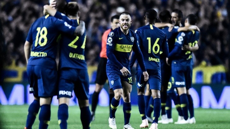 Foto de los jugadores de Boca celebrando.