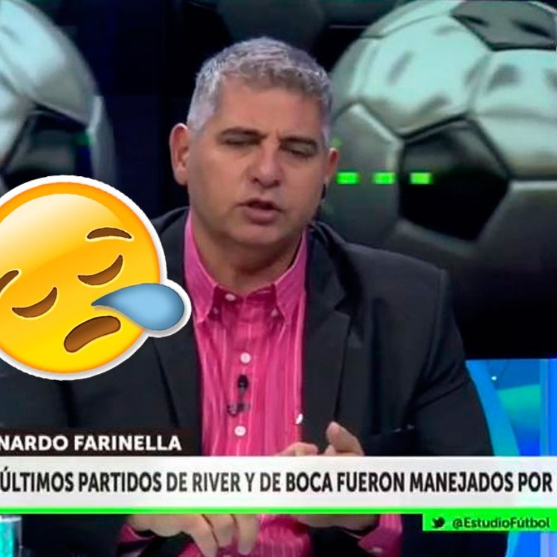 Farinella lloró tanto en TyC Sports que casi inunda todo el estudio