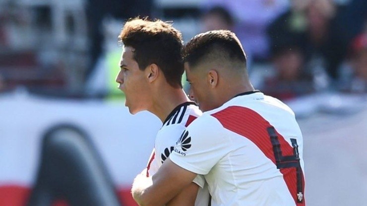 CON EL ALMA. Cristian Ferreira se llena la garganta de gol tras el 1-0 de River.