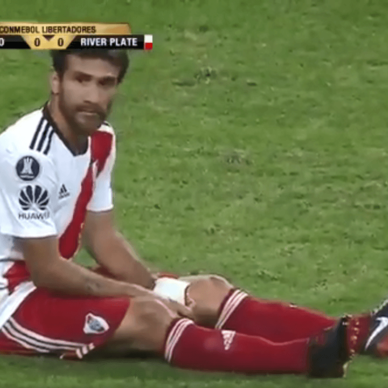 La mala suerte de River: Ponzio dejó la cancha a los 23' y entró Enzo Pérez