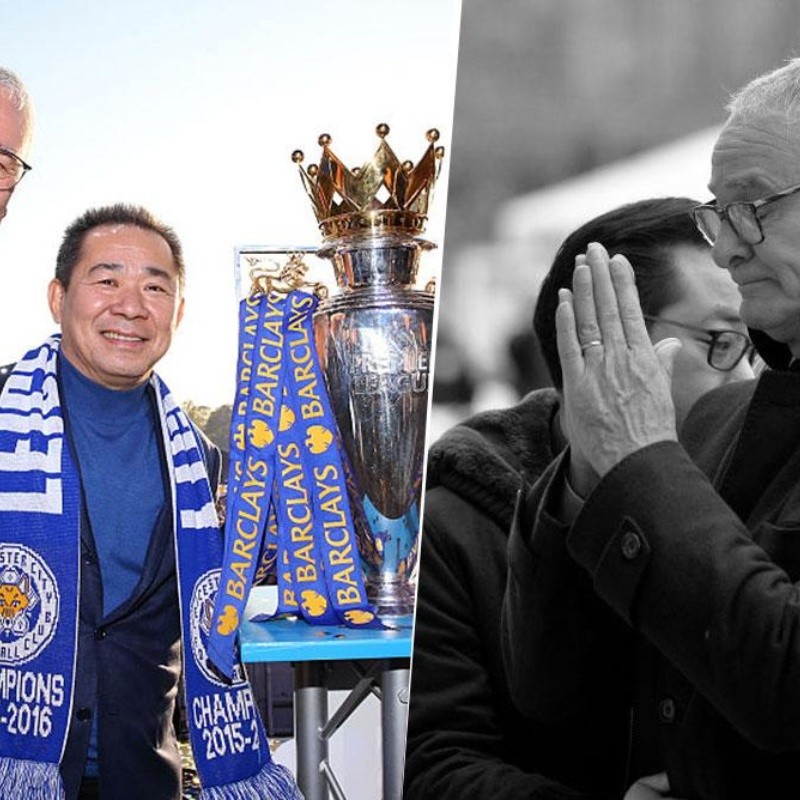 Adiós, amigo: Ranieri pasó por el homenaje al dueño del Leicester y se emocionó