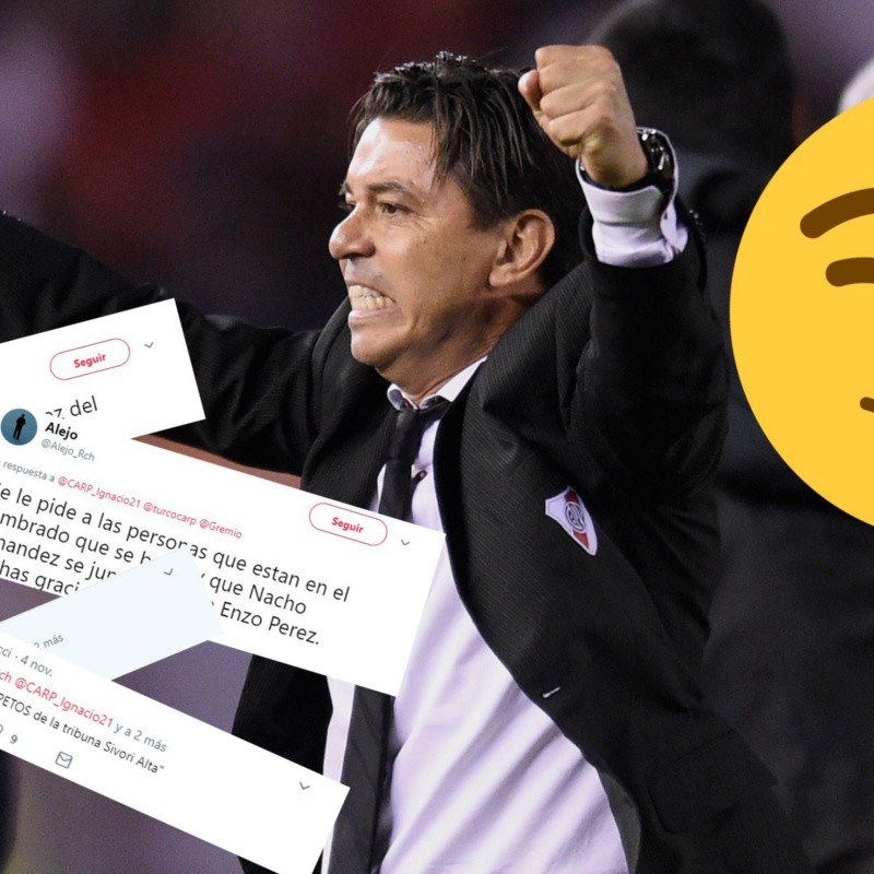 La propuesta viral de un hincha para que Gallardo se comunique con sus jugadores en el Monumental