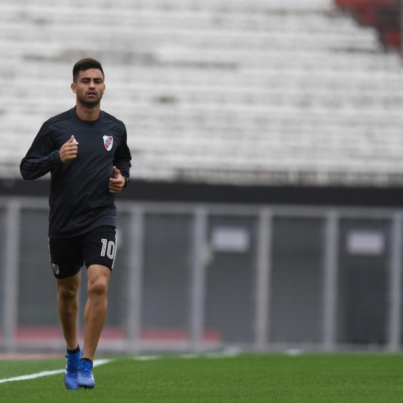 Alerta River: el Pity Martínez se tuvo que retirar antes del entrenamiento