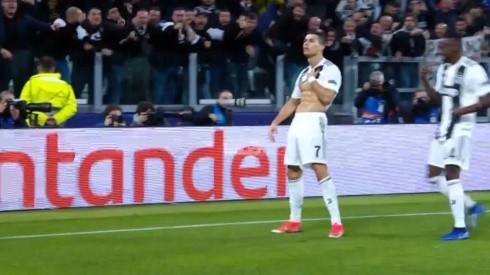 Cristiano Ronaldo hizo un golazo y lo festejó ¡mostrando sus abdominales!