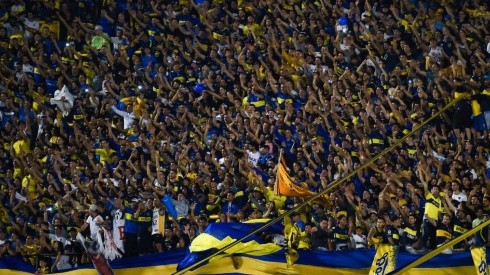 Los hinchas de Boca en el partido ante Palmeiras.