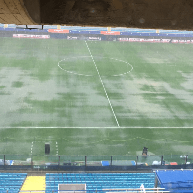 Volvió a llover y así no se puede jugar el Boca vs. River por la Libertadores