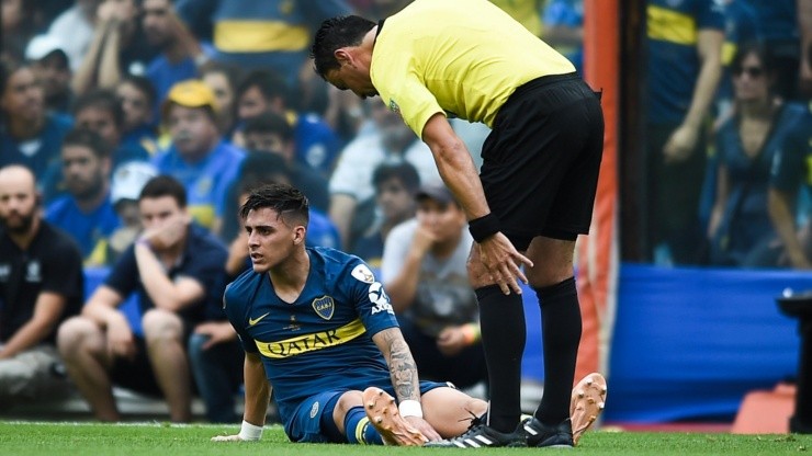 Pavón se fue del partido ante River con una lesión