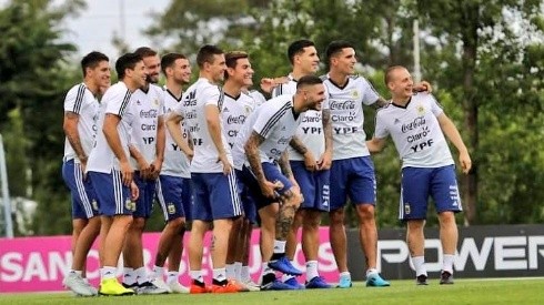 Foto de los jugadores de la Selección Argentina.