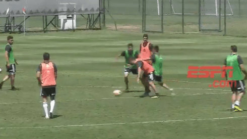 Re manijas por jugar con Boca: el video de los jugadores de River trabando como locos en una práctica