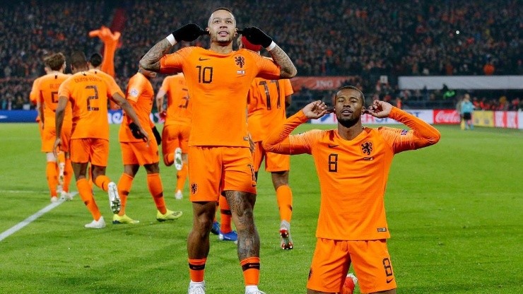 El festejo de Holanda ante Francia.