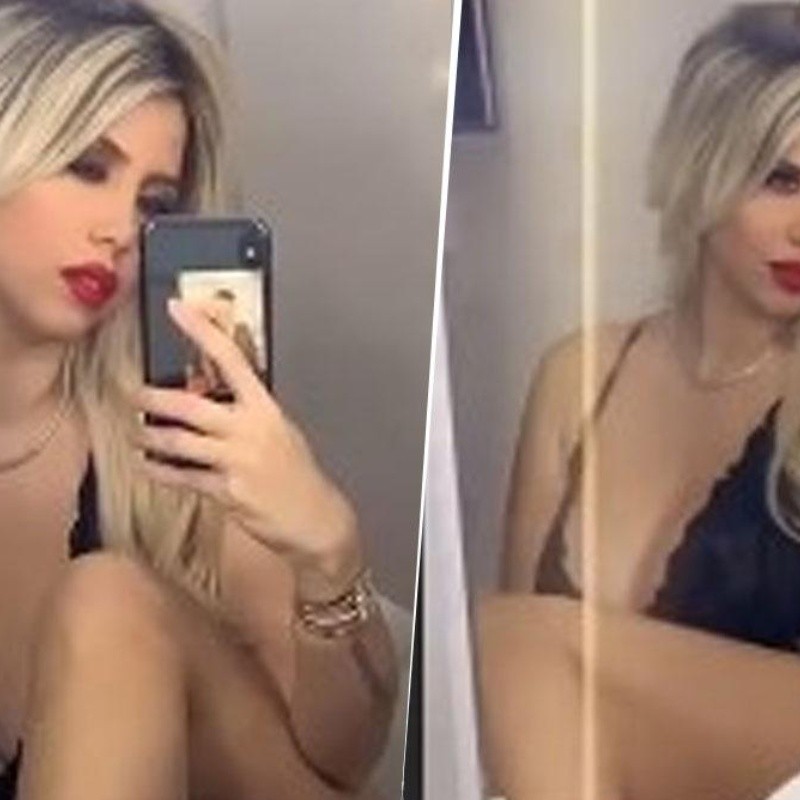 Muy escotada y con la piernita arriba Wanda Nara subió unos videos para ver mil veces